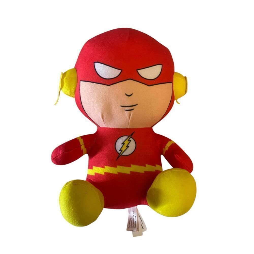 Toy Factory Red Yellow Justice League DC Comics The Flash Plush Stuffed Toy 10"